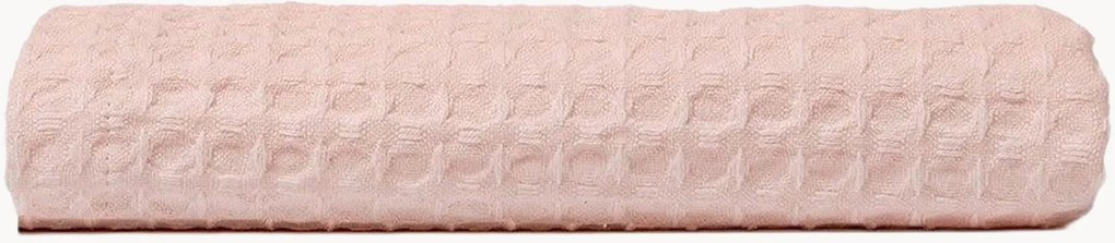 Toalha de rosto em algodão com textura favo de mel Cherry Pink