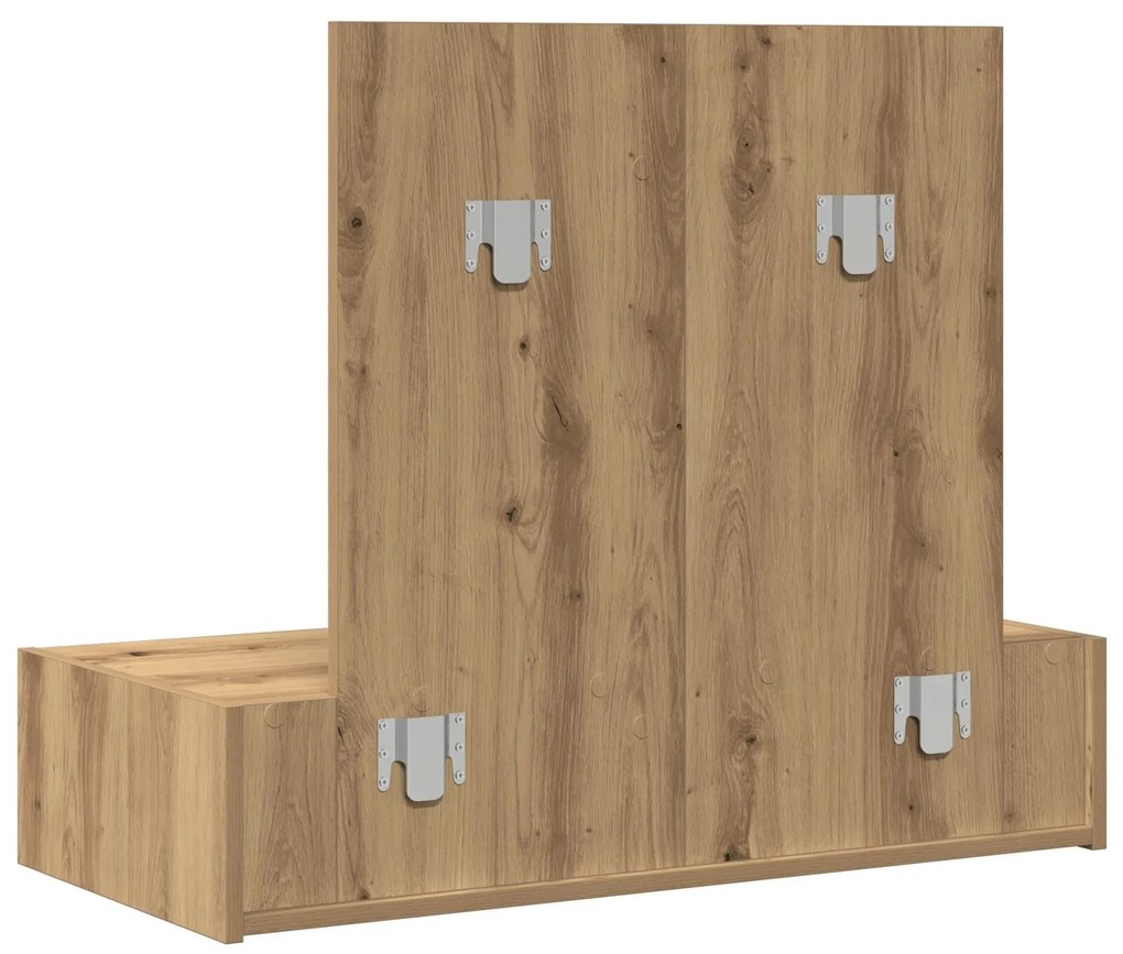 Mesa de Maquilhagem Suspensa Carvalho Artesanal 83x40x70 cm
