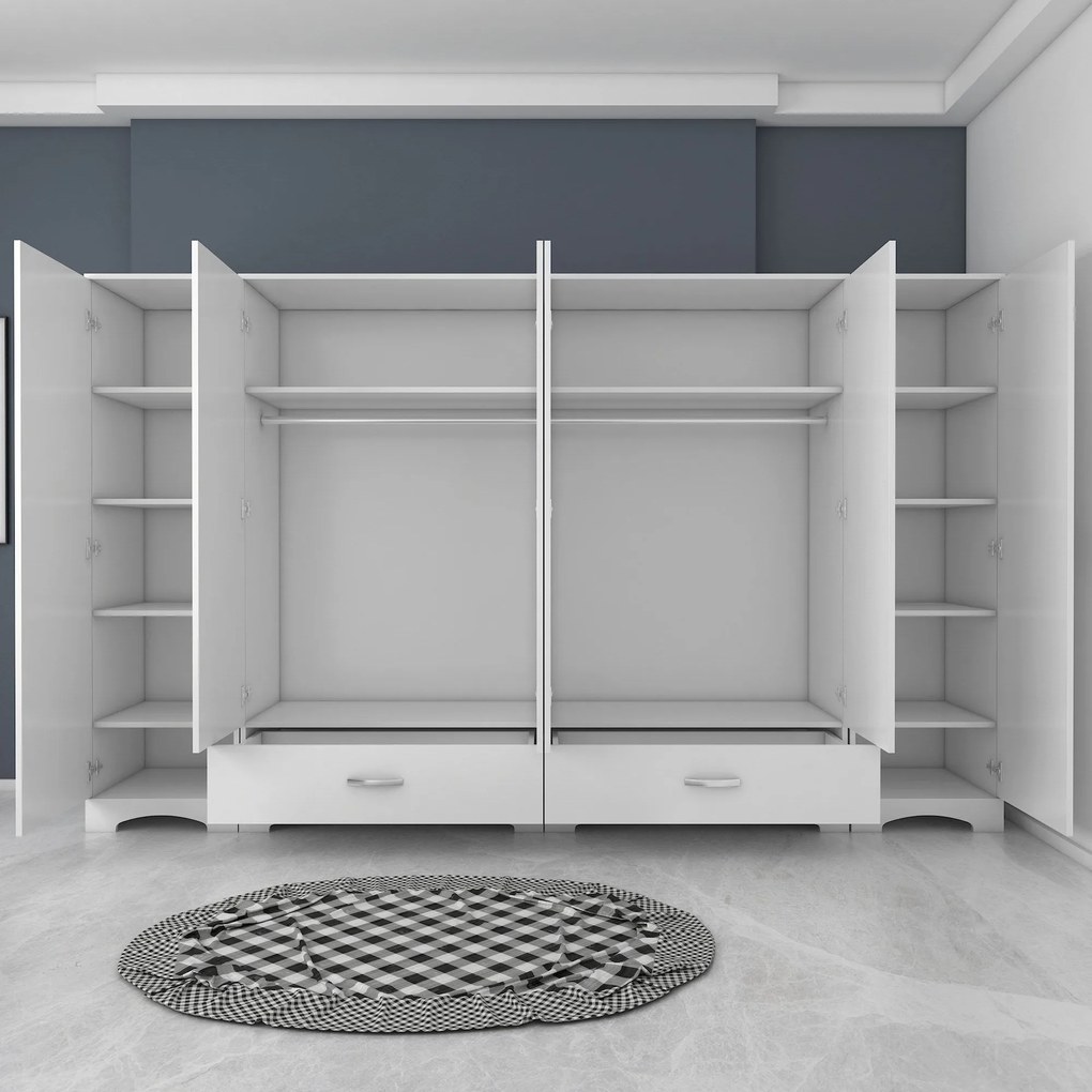 Roupeiro F4 – Branco – 243x181x47,6 cm