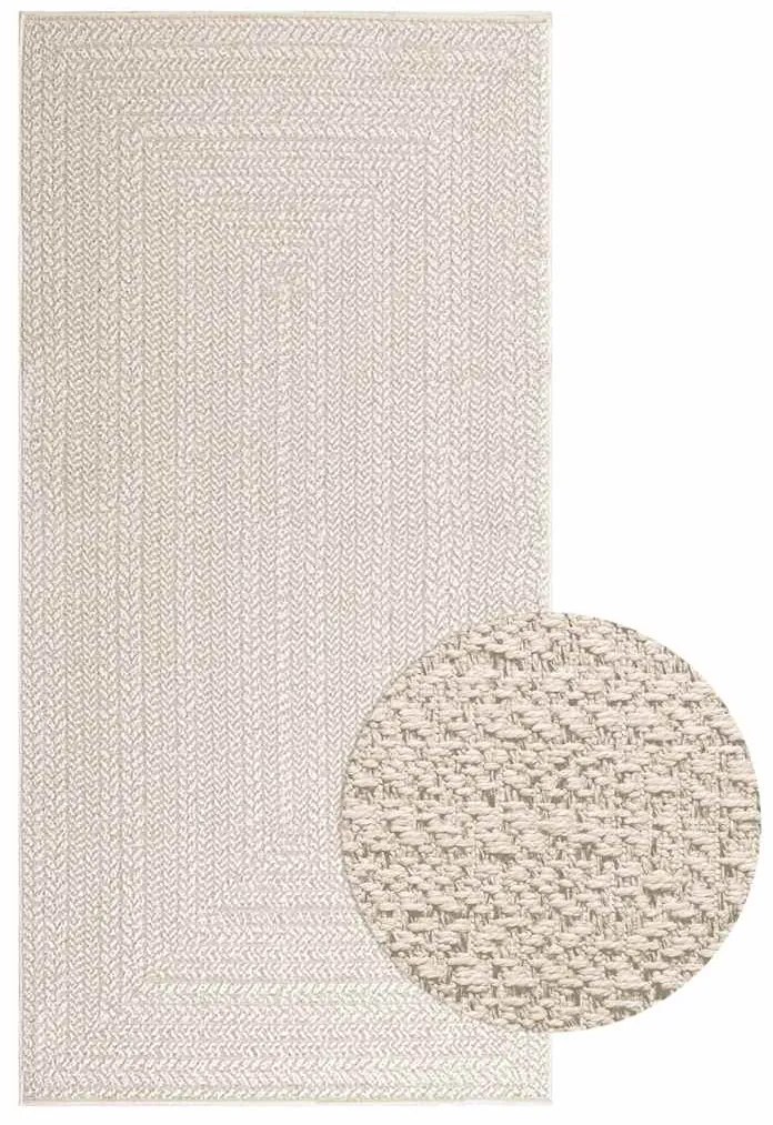 Tapete ZIZUR creme 100x200cm aspeto de juta interior e exterior