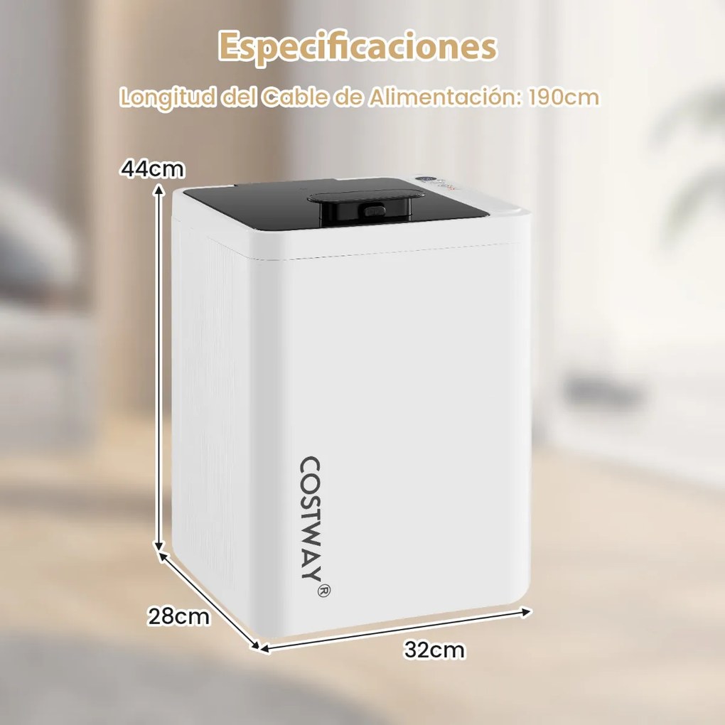 Aquecedor de Toalhas Aquecedor de Toalhas de Luxo Banheira com Temporizador de Desligamento Automático e Ecrã LED 23L SPA 114 x 178 cm Branco