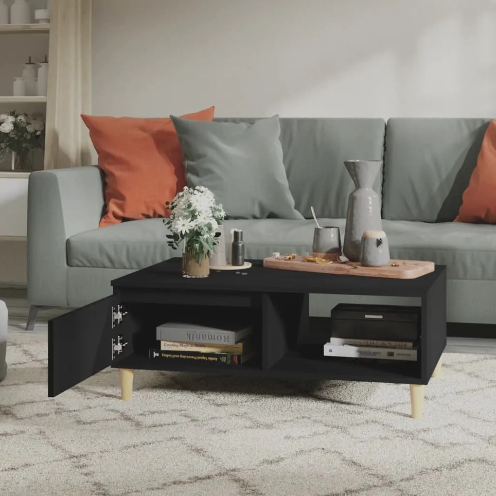 Mesa de centro 90x60x35 cm derivados de madeira preto