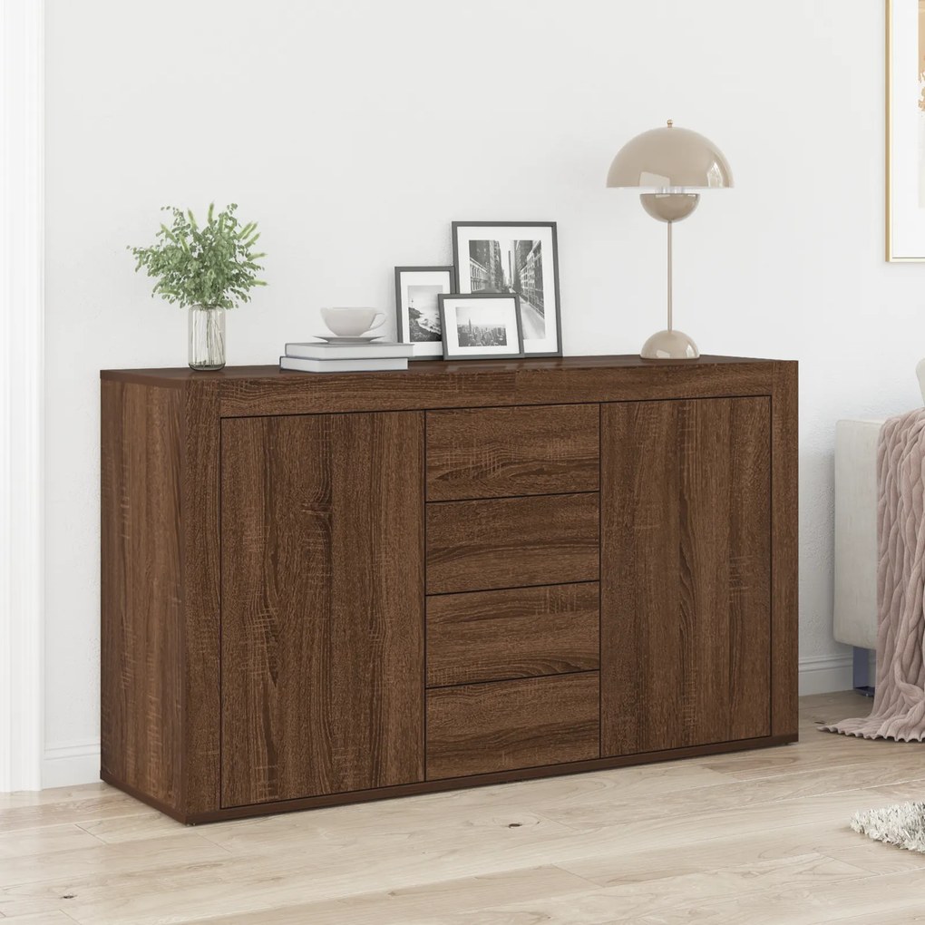 Aparador vidaXL Carvalho castanho Madeira de engenharia 120 x 36 x 69 cm