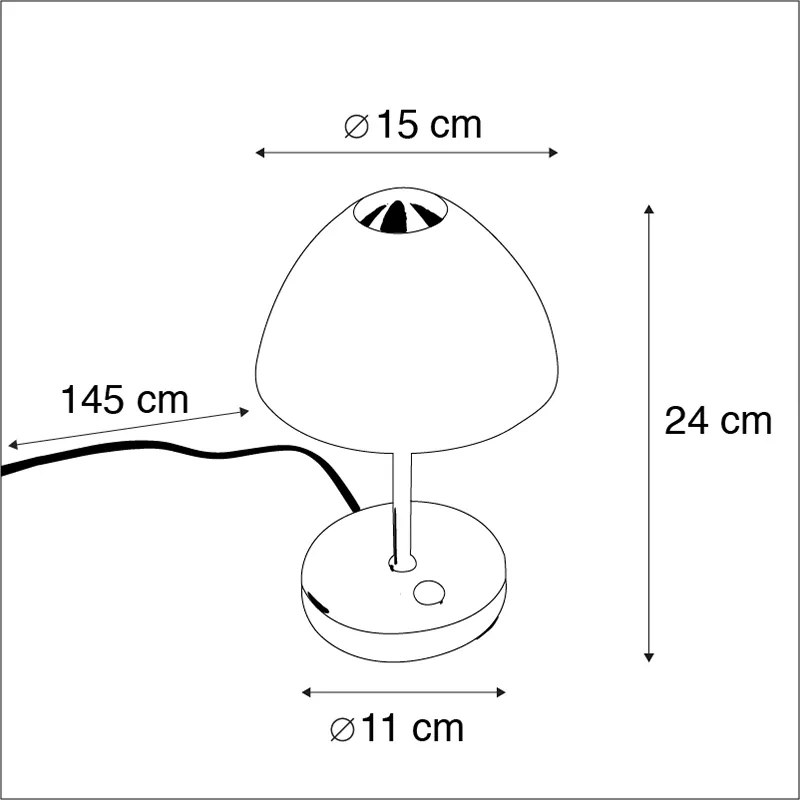 Candeeiro de mesa design em aço regulável com LED - Joya Moderno