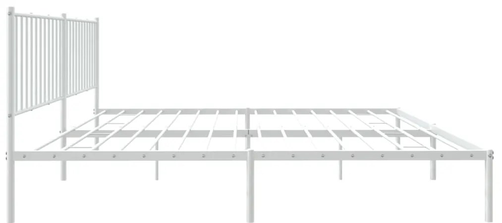 Estrutura de cama com cabeceira 180x200 cm metal branco