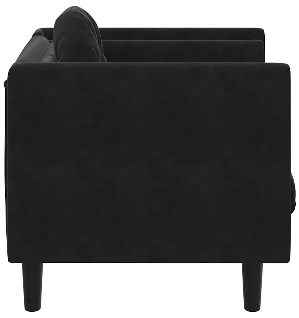 Poltrona com almofadão veludo preto