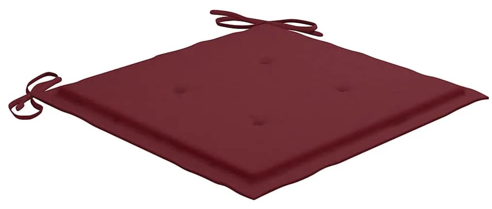 Cadeiras de jardim dobráveis c/ almofadões 8 pcs teca maciça