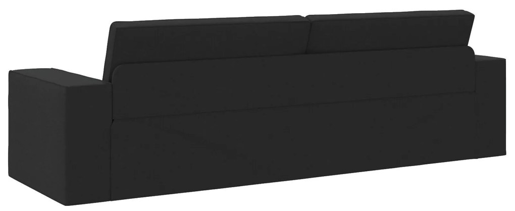Sofá Cama 2 em 1 Preto 245x150x60.5 cm Tecido