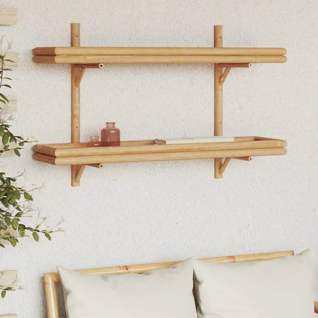 vidaXL Prateleira de Parede Castanho 100 x 26 x 60 cm Bambu