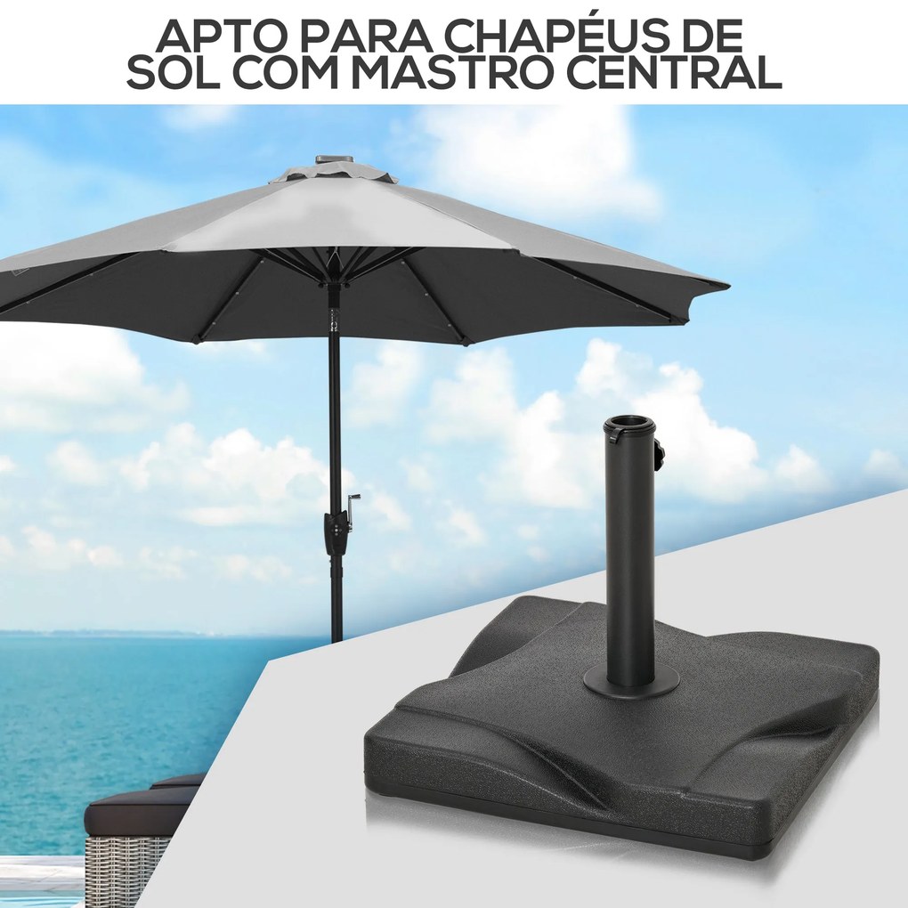 Base para Chapéu de Sol Quadrada Suporte para Chapéu de Sol para Mastr