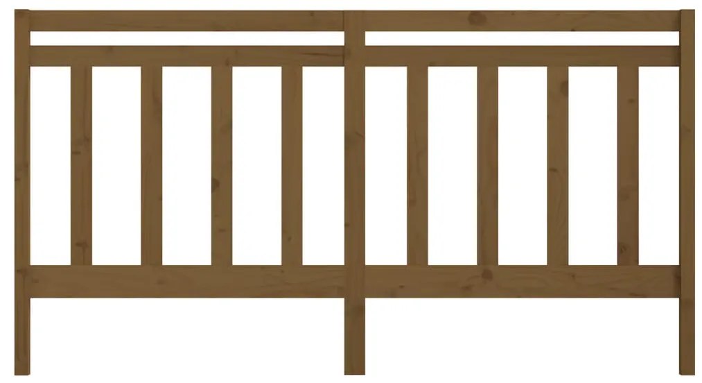 Cabeceira de cama 206x4x100 cm pinho maciço castanho mel