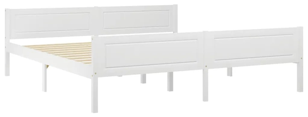 Estrutura de cama em pinho maciço 180x200 cm branco