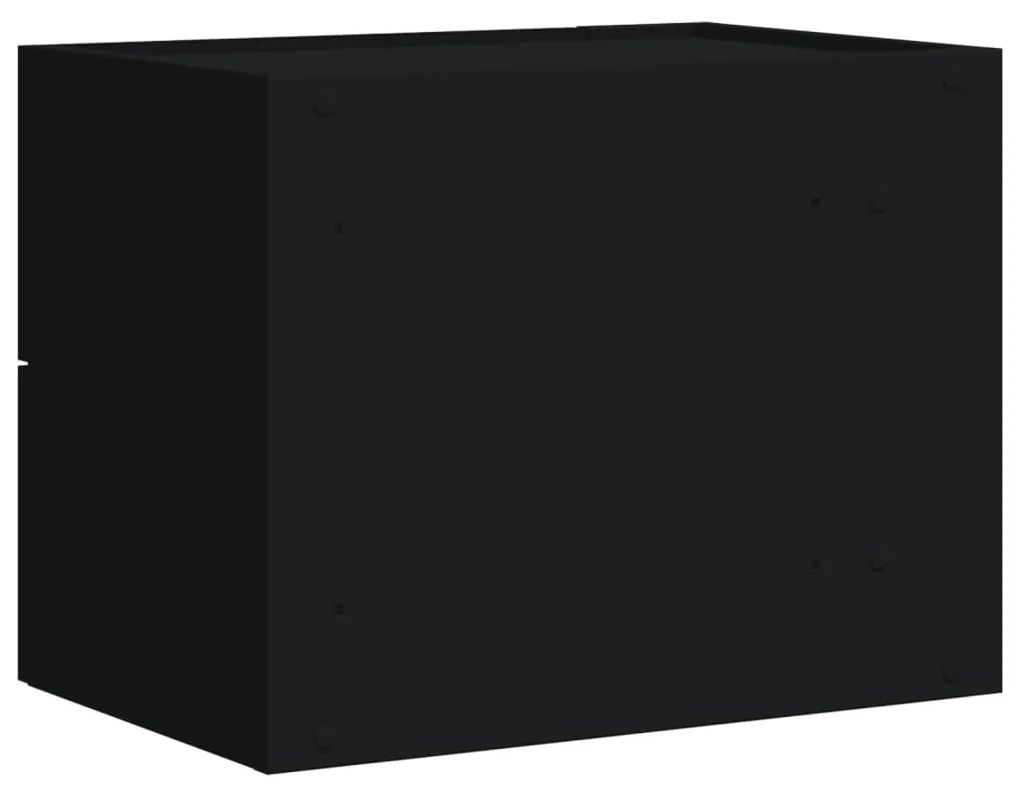 Mesa de cabeceira de parede 45x30x35 cm preto