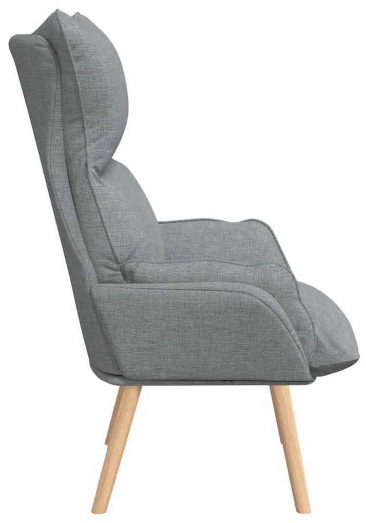 Cadeira Relaxante vidaXL em Tecido Cinzento Claro