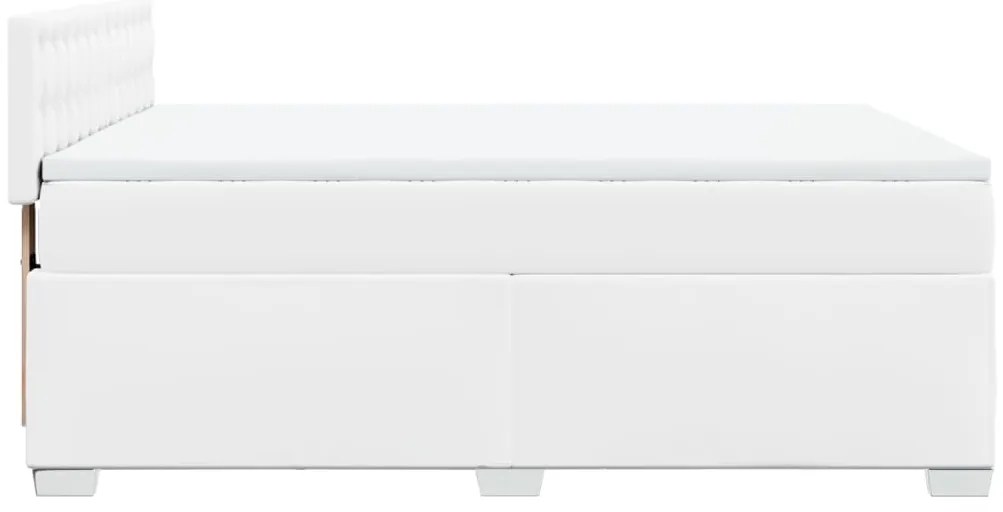 Cama com Molas/Colchão e Luzes Led - 140x200 cm - Couro Artificial Bra