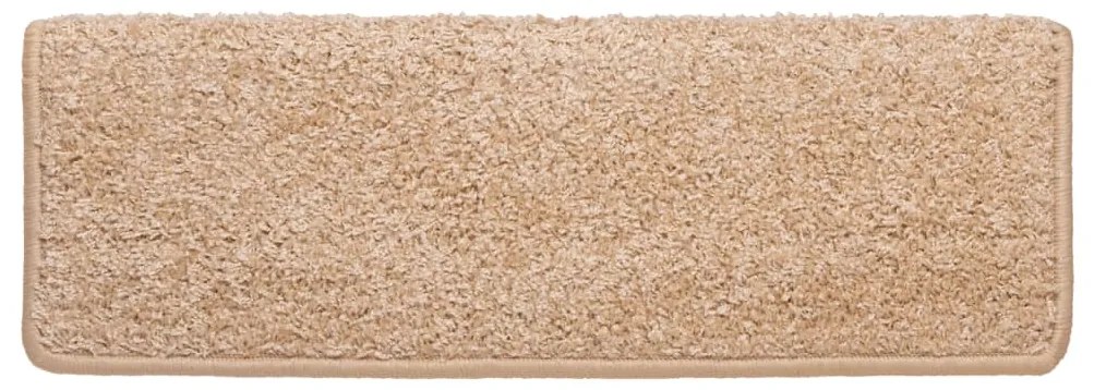 Tapete/carpete para degraus 15 pcs 65x21x4 cm dourado