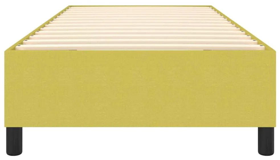 Estrutura de cama sem colchão 100x200 cm tecido verde