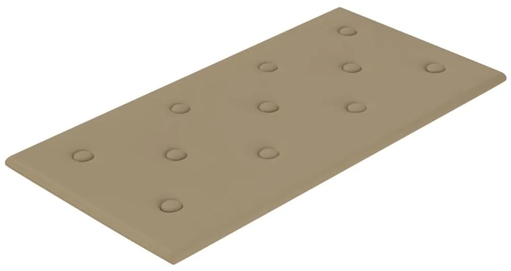 Painel parede 12pcs 60x30cm couro artificial 2,16 m² cappuccino