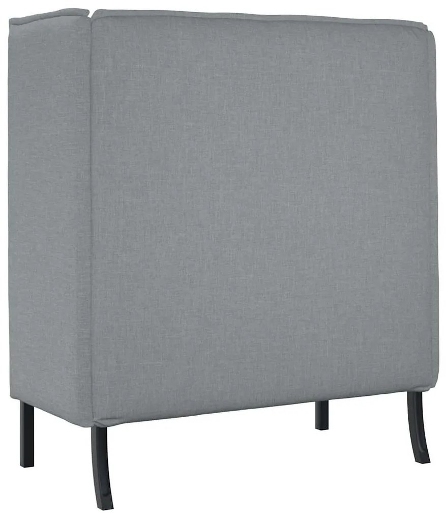 Sofá com Costas Altas Cinza Claro 109x56x121 cm Tecido