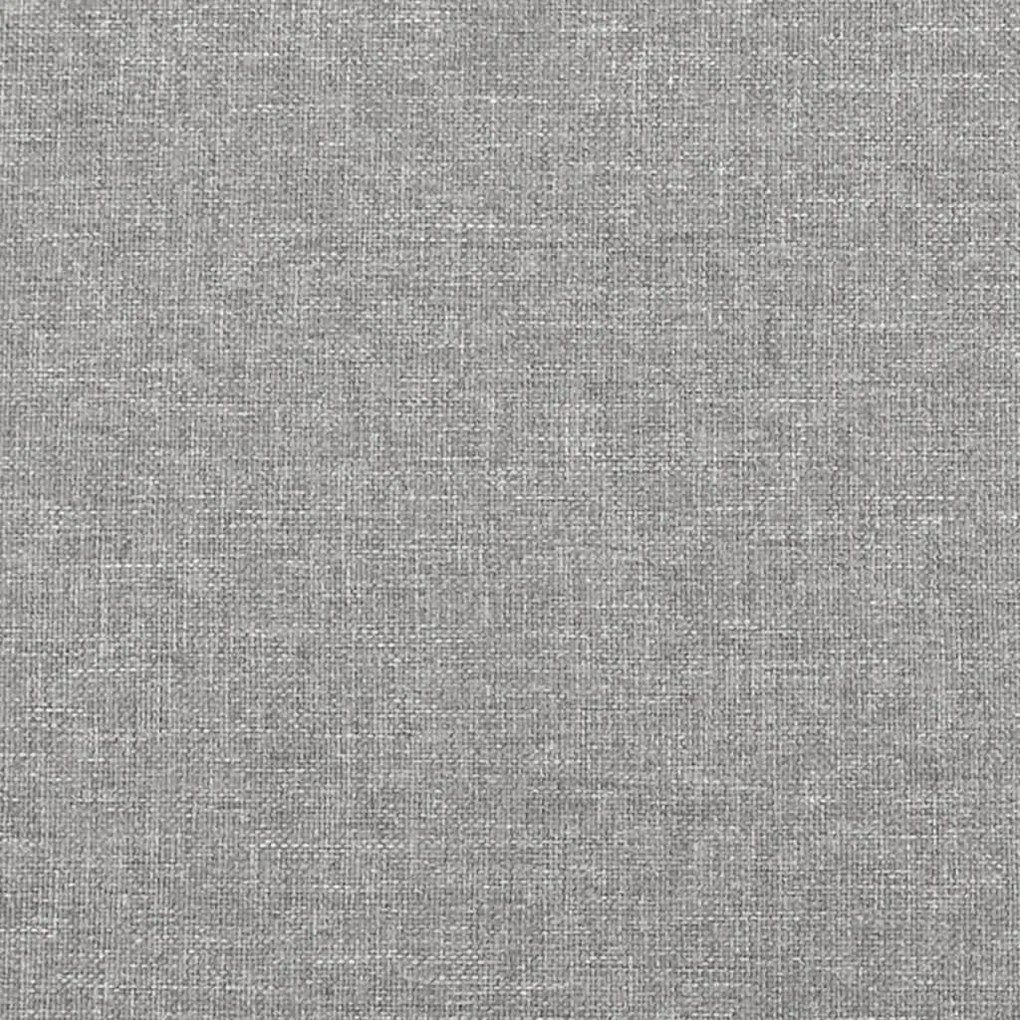 Estrutura de cama sem colchão 160x200 cm tecido cinzento-claro