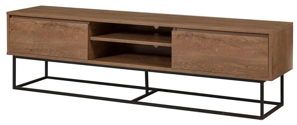 Conjunto de Móveis de Sala Laxus – Nogueira/Preto – 90x39x40 cm