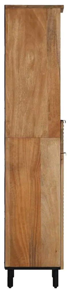 Armário de casa de banho 38x33x160 cm mangueira maciça castanho