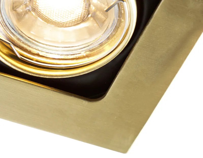 LED Foco embutido inteligente quadrado latão incl. WiFi GU10 - Artemis Design