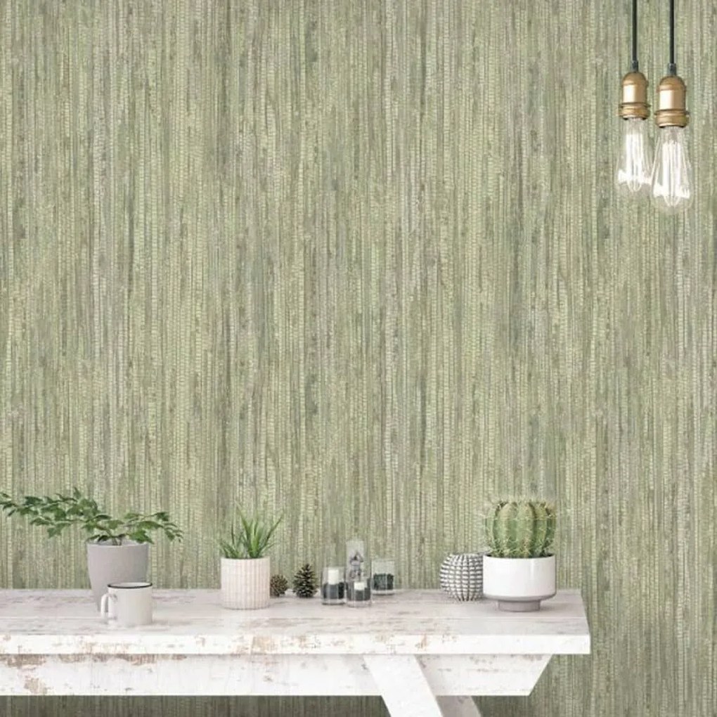 434218 Noordwand Papel de parede Natural Grasses Wicker verde