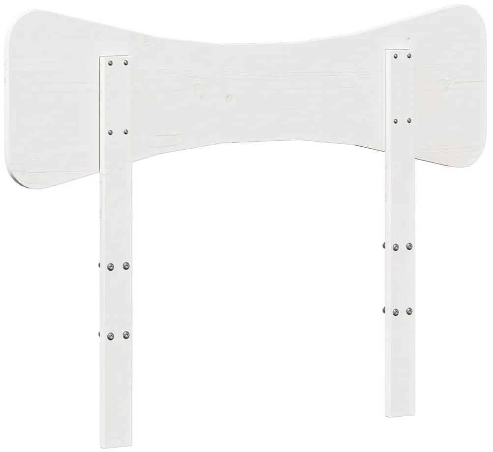 Cabeceira 100 cm madeira de pinho maciça branco