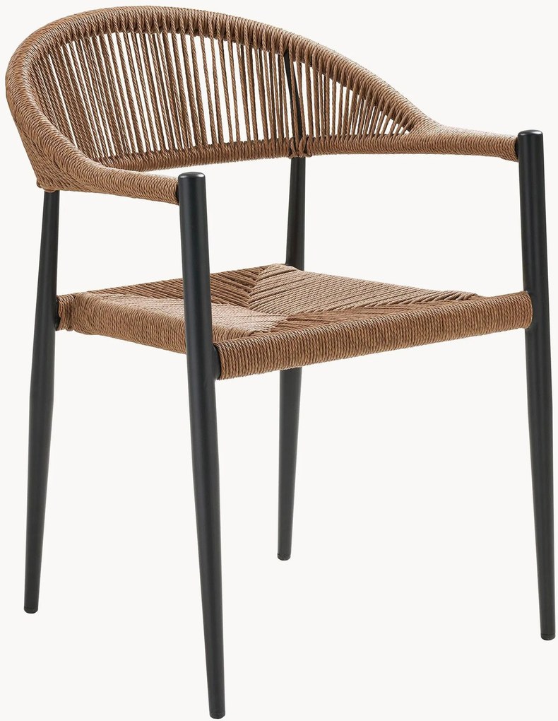 Cadeiras de jantar para jardim com apoio de braços Canari, conjunto de 2