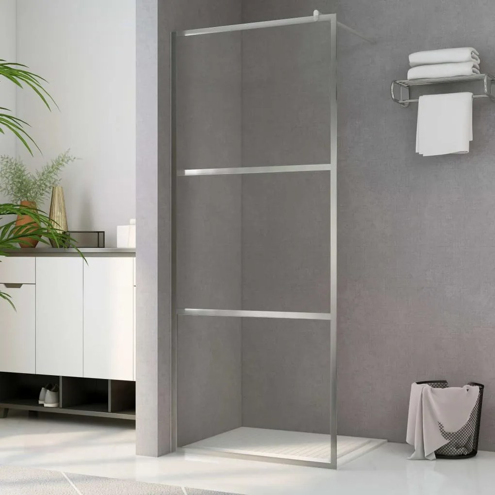 146639 vidaXL Divisória de chuveiro 140x195 cm vidro transparente ESG