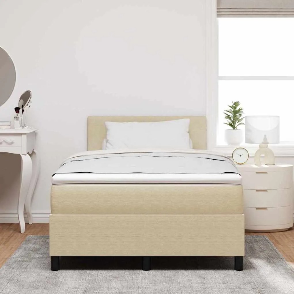 Cama Box com Colchão Verde Claro Cinza 120x200 cm Tecido de Veludo Cot