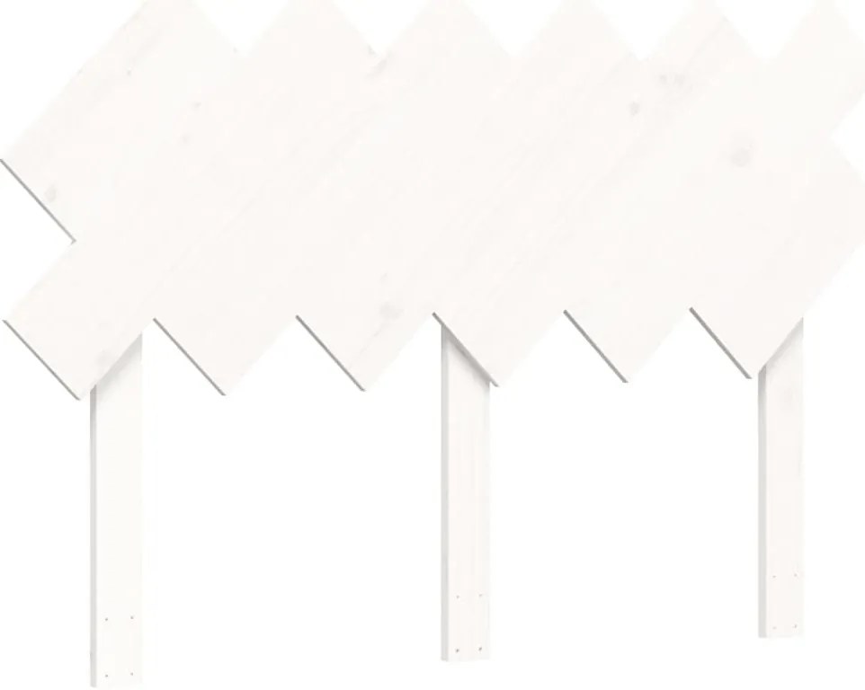 Estrutura de cama com cabeceira 120x200cm madeira maciça branco