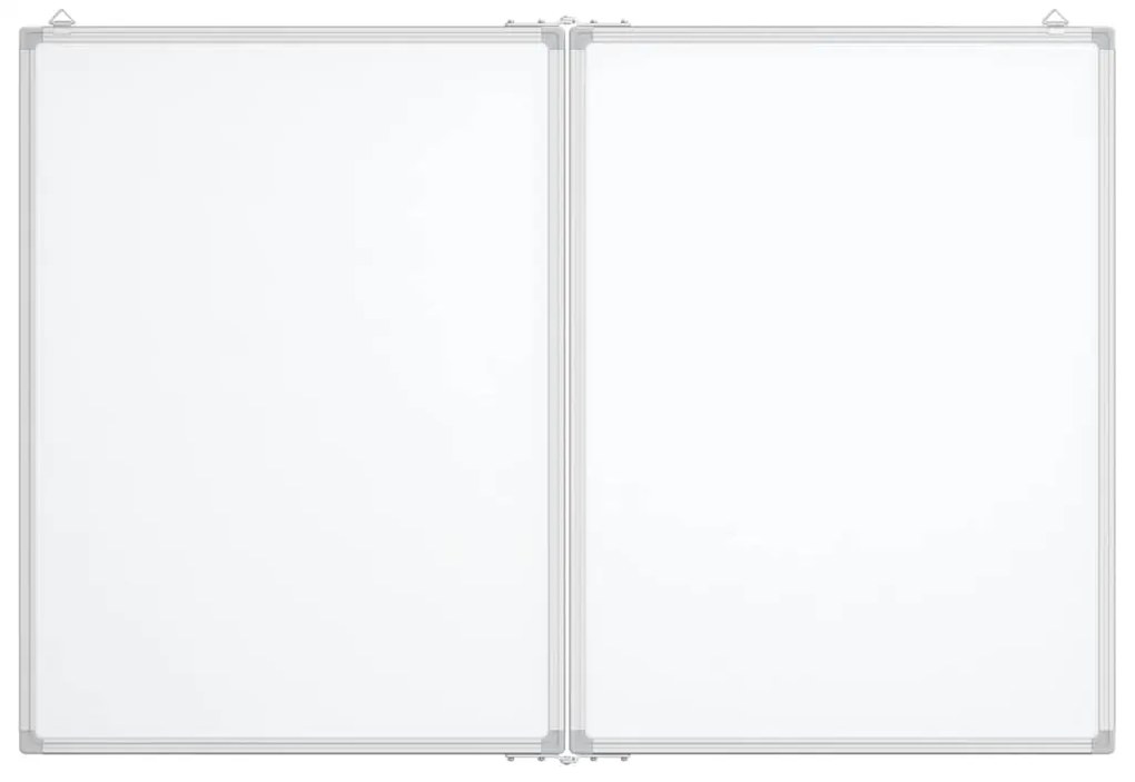 Quadro branco magnético dobrável 120x100x1,7 cm alumínio