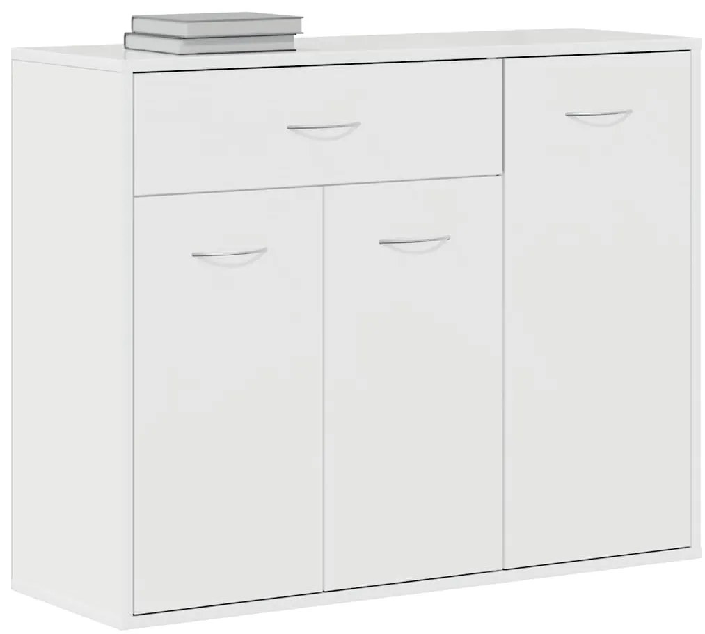 Aparador 88x30x70 cm contraplacado branco brilhante