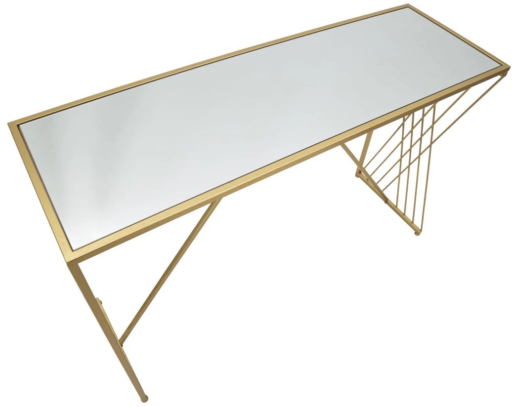 MESA DE CONSOLA 120X40X80 CM DOURADO