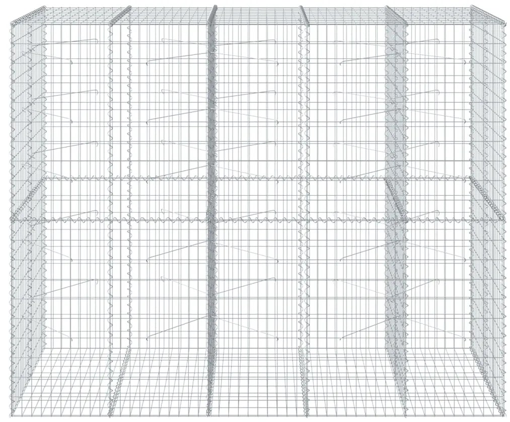 Cesto gabião com cobertura 250x100x200 cm ferro galvanizado