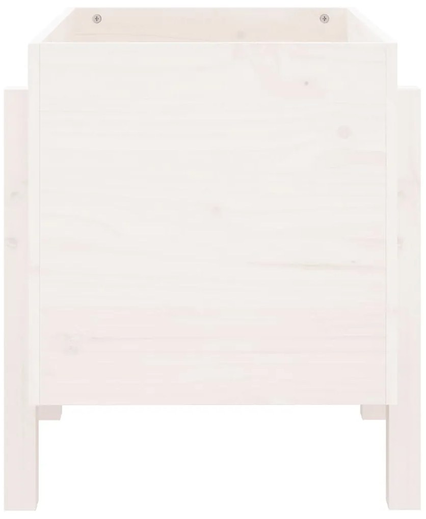 Vaso/floreira de jardim 62x50x57 cm pinho maciço branco
