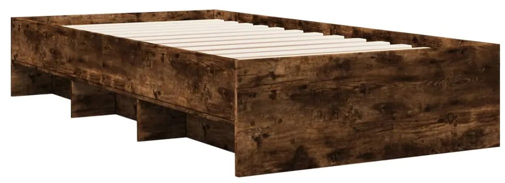Estrutura cama s/ colchão derivados de madeira carvalho fumado