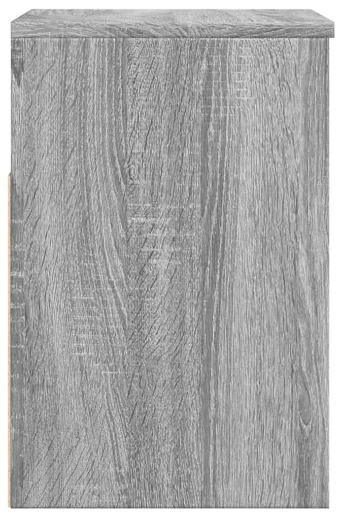 Banco sapateira 60x30x45cm derivados de madeira cinzento sonoma