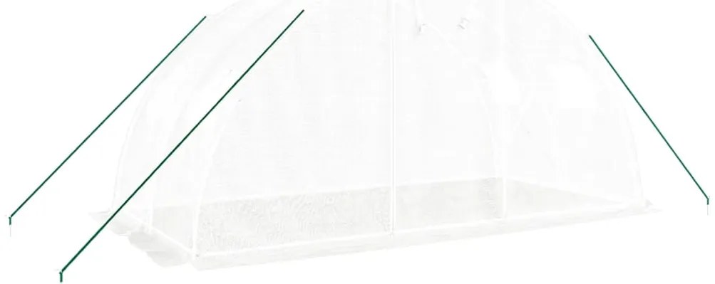 Estufa com estrutura de aço 8 m² 4x2x2 m branco