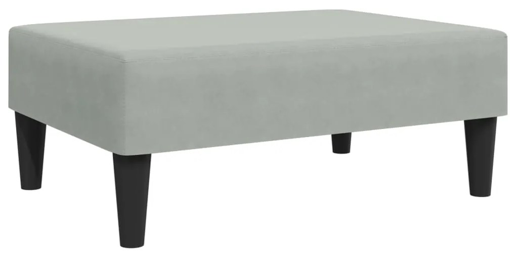 2 pcs conjunto de sofás veludo cinzento-claro