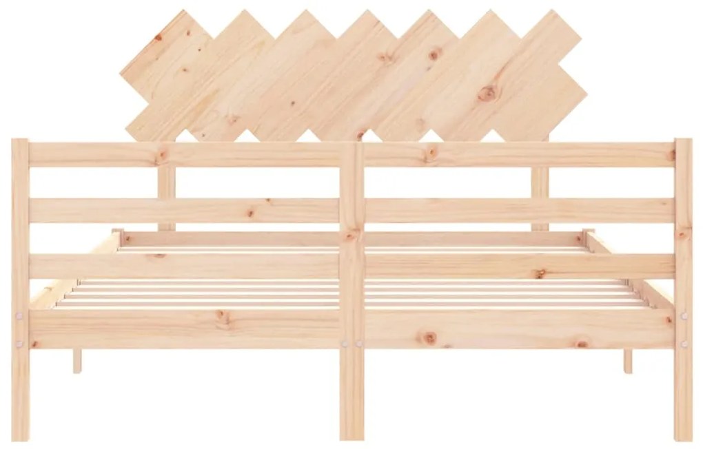 Estrutura de cama King Size com cabeceira madeira maciça