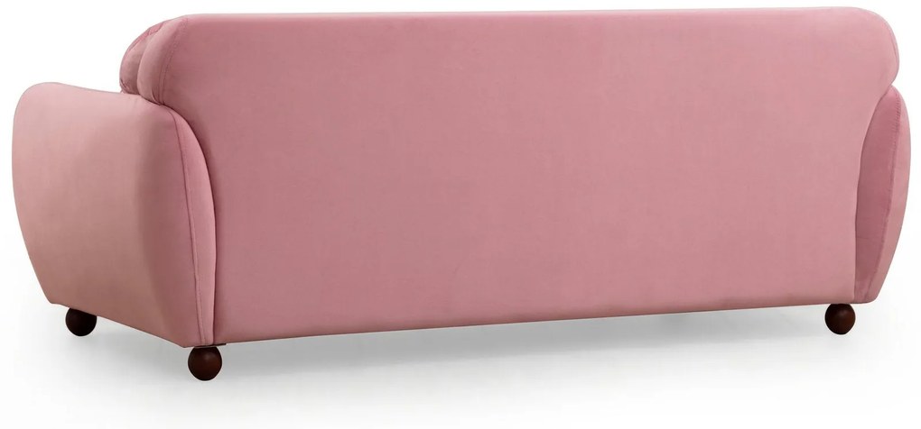 Sofá de 3 Lugares Eddy – Rosa Pó – 223 cm