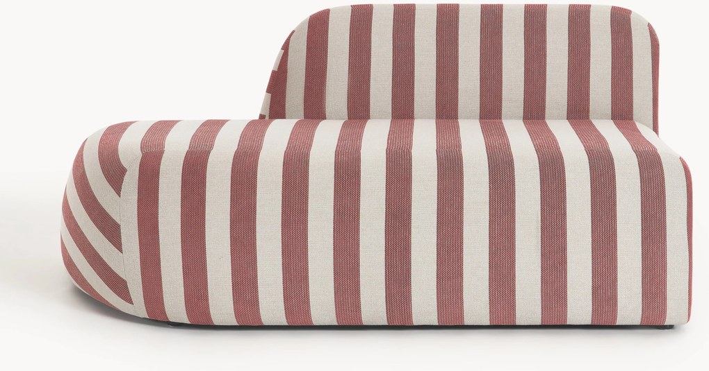 Módulo com chaise longue às riscas Wolke
