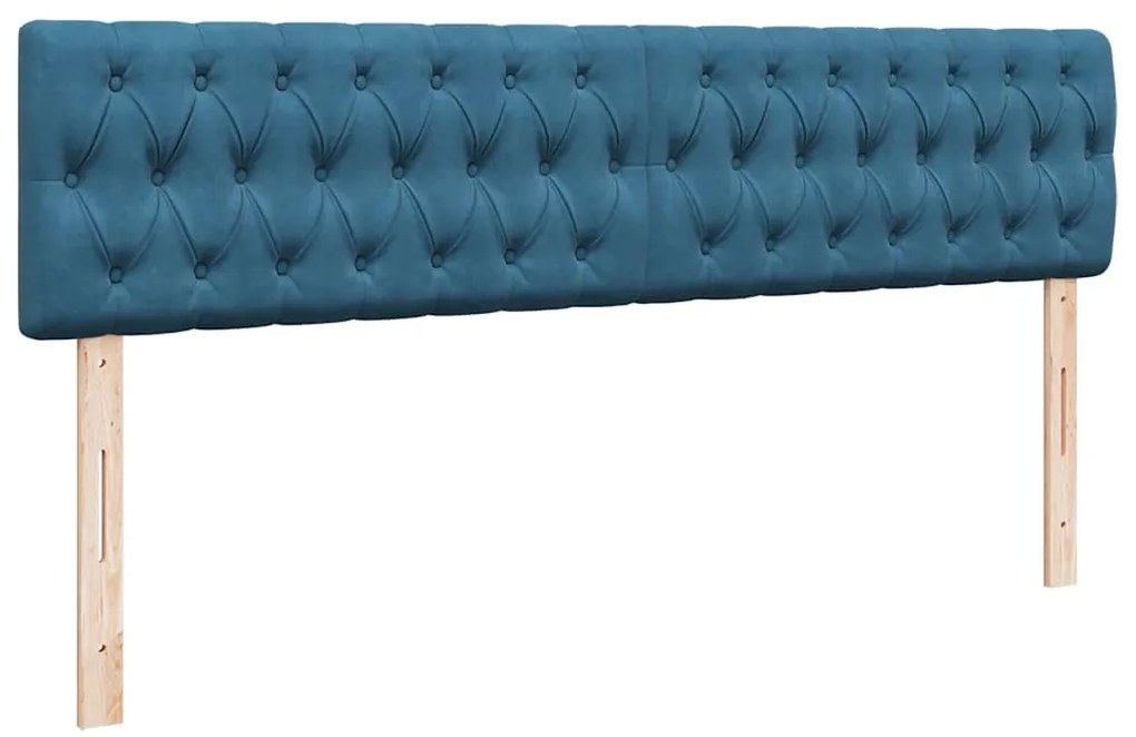 Estrutura de cama otomana com colchão 160x200 cm azul escuro