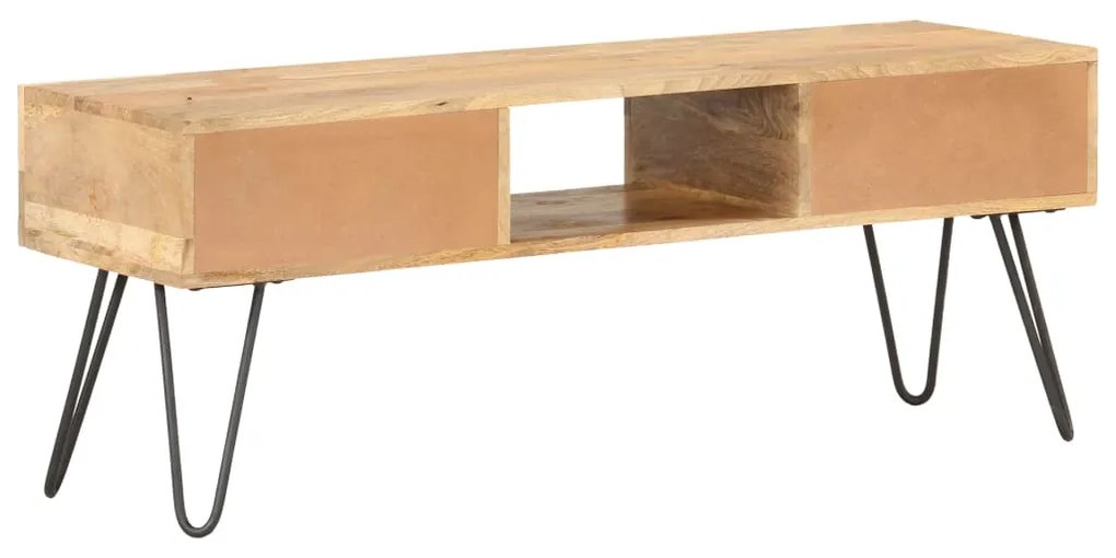 Móvel de TV 120x35x45 cm madeira de mangueira maciça