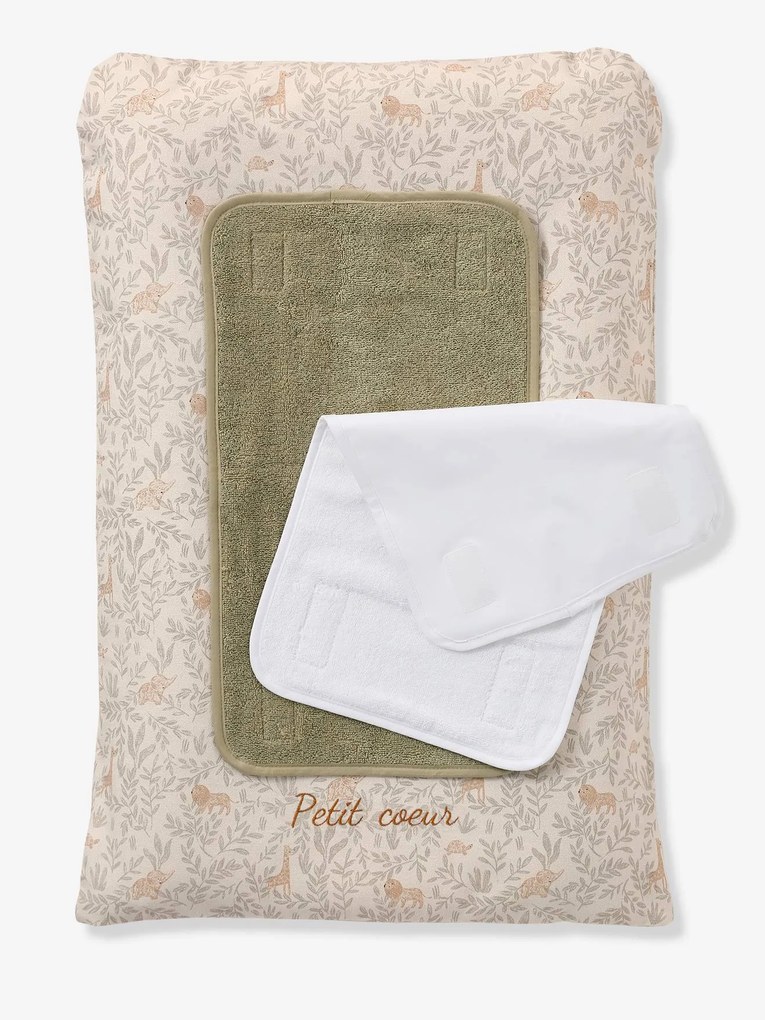 Colchão de mudas + 2 tapetes de mudas personalizáveis, BABYLON bege estampado