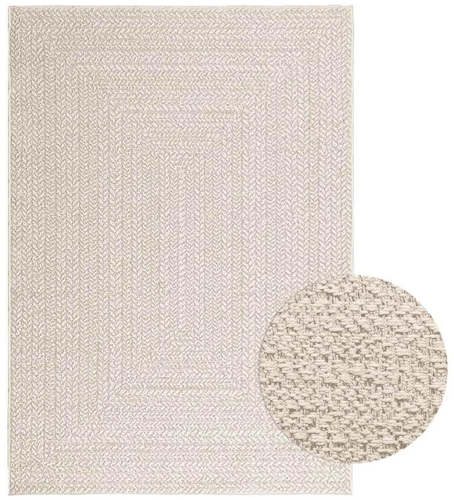vidaXL Tapete ZIZUR creme 120x170cm aspeto de juta interior e exterior
