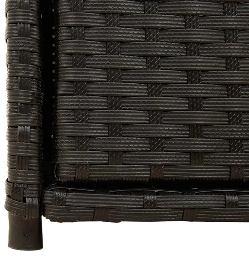 Armário de arrumação para jardim 55x55x111 cm vime PE preto
